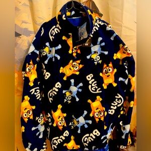 Adult Bluey fleece pullover Size Medium